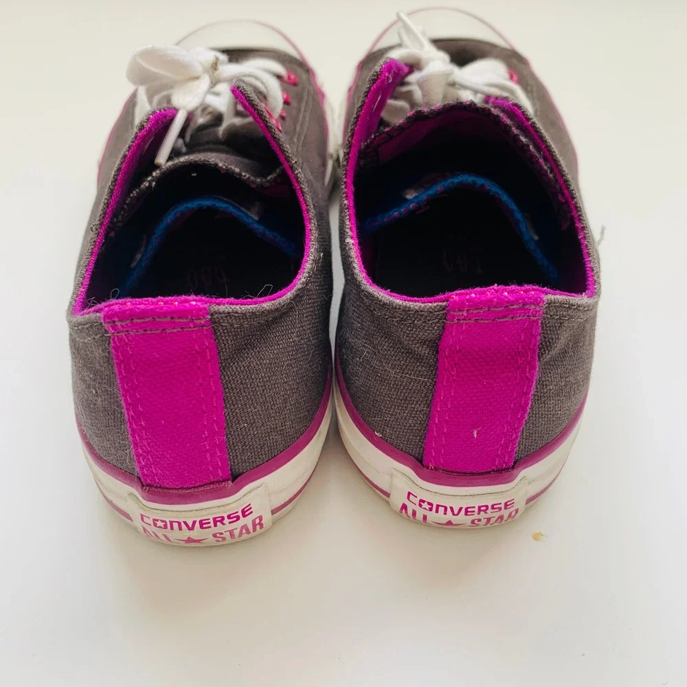 Converse All Star Low‎ Top Sneakers Kids Size 3 Brown Purple Casual Shoes